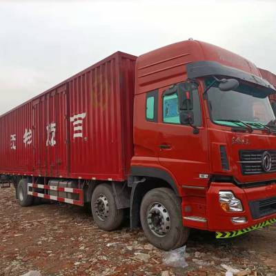 二手廂式貨車(chē) 前四后四廂式快遞車(chē) 東風(fēng)天龍9米6廂車(chē)
